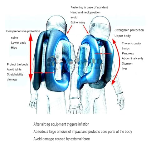 Chaleco de airbag para equitación y motociclismo, chaleco de seguridad inflable ligero con protección anticaídas para deportes todoterreno