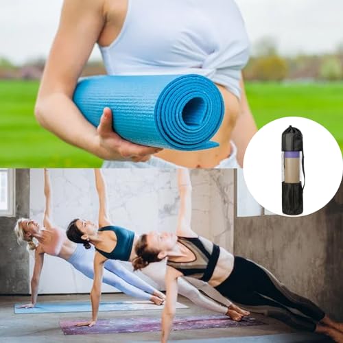 Yoga Mat Bags Yoga Mat Carry Bag Adjustable Strap for Most Yoga Mats to Gym Class Beach Park Travel for Women & Men Biking Running Public Transport(Black) - Image 6