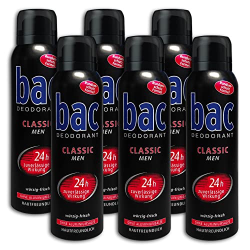 Bac Classic - Desodorante en aerosol (6 unidades, 150 ml)