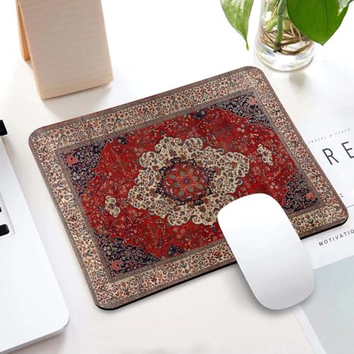 Image of Carpet Pattern Mousepad - Small Non-Slip Rubber Carpet Design Printed Computer Mouse Pad 19x22cm (FMP0230)