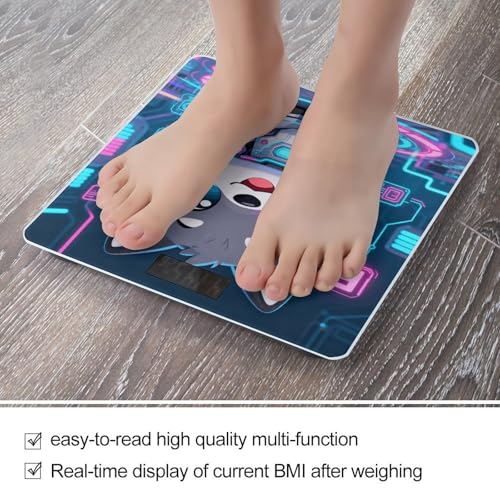 Báscula digital de baño BTCOWZRV con pantalla LCD y base antideslizante miniatura 5