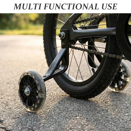 2 Ruedas de Entrenamiento para Bicicletas Infantiles Negro con Soporte Engrosado Sustitución Estable y Seguro para Uso en Carretera de 4.33 Pulgadas miniatura 6