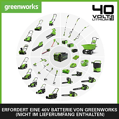 Greenworks G40HT61 Akku Heckenschere, 61 cm Doppelklingen, schneidet bis zu 27 mm dicke Äste und Stämme… – Ansicht 5