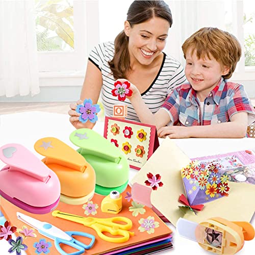 AWYY 3 Pezzi Punzone per Carta con Motivi, Carta