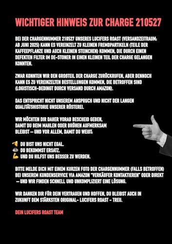 LUCIFERS ROAST 1kg Kaffeebohnen aus Italien - sehr starker Espresso dark roast - säurearm - für...