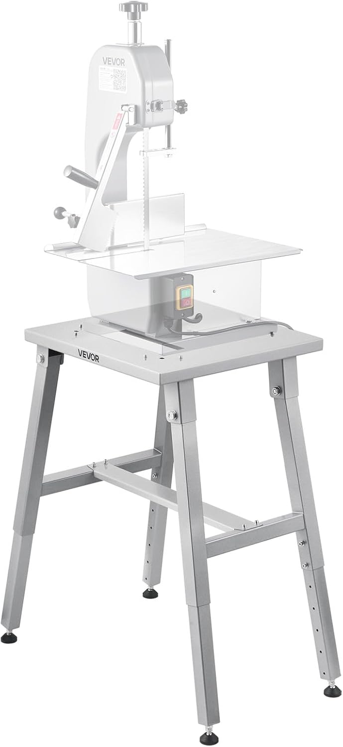 VEVOR Electric Meat Bandsaw Stand, Floor Stand with Adjustable Height, Stable H-Shaped Frame, Anti-Slip Foot Pads, for Our Bone Saw Machine, Compatible with Models BS-130/HC-130&BS-250/HC-250
