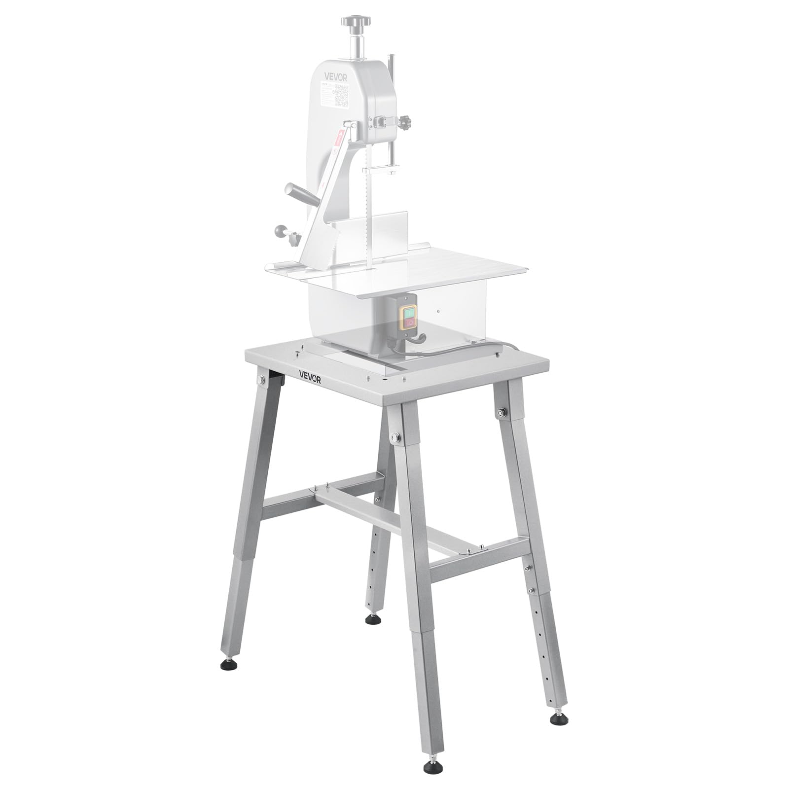 VEVOR Support Scie à Os Électrique Boucher pour Scie à Ruban Table, Compatible BS-130 BS-250, Hauteur Réglable, Cadre H Stable