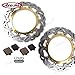 Arashi Disco Dischi freno anteriori Rotori e pastiglie freno Per B.M.W S1000RR 2010-2015 Accessori di ricambio per moto Oro