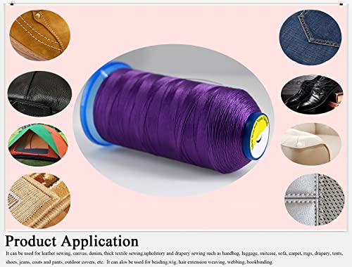 Hilo de Nylon Bonded Selric 1200 Yards Color Morado miniatura 3