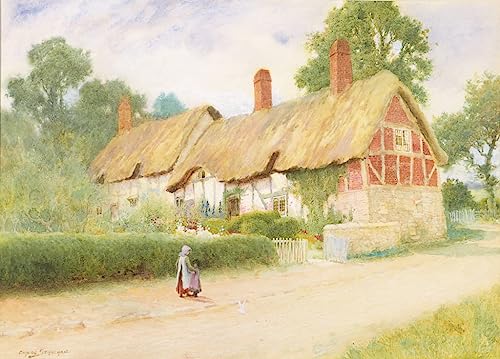 Impression d'affiches le cottage d'Ann Hathaway pour créer une ambiance cottage anglais au salon