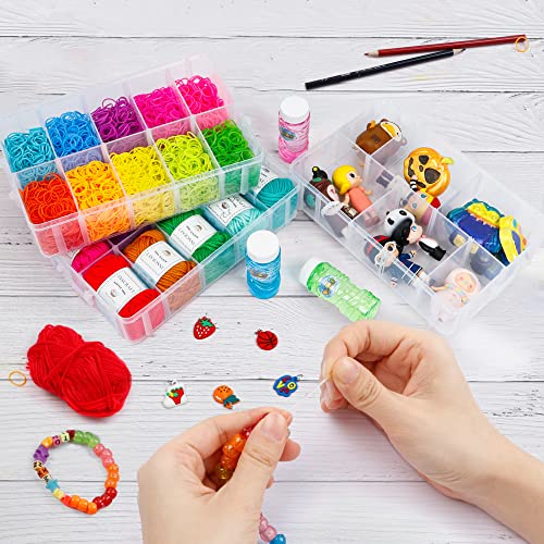 7 Layers Stackable Storage Container, 70 Adjustable Compartments (White) Perfect for Kids Toys, Art Crafts, Jewelry, Supplies, Mini Case & Letter Sticker Included - Image 6