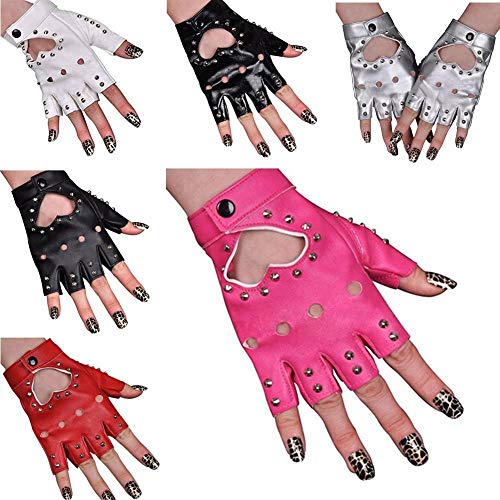 GUOJIAYI Fingerlose Performance-Handschuhe aus PU-Leder Sporthandschuhe einfarbige Damenhandschuhe Cover