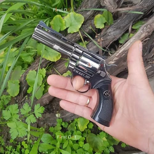 Image of Gun Shape Refillable Gas Lighter with Keychain Pouch - Windproof Flame Lighter for Kitchen & Outdoor Use