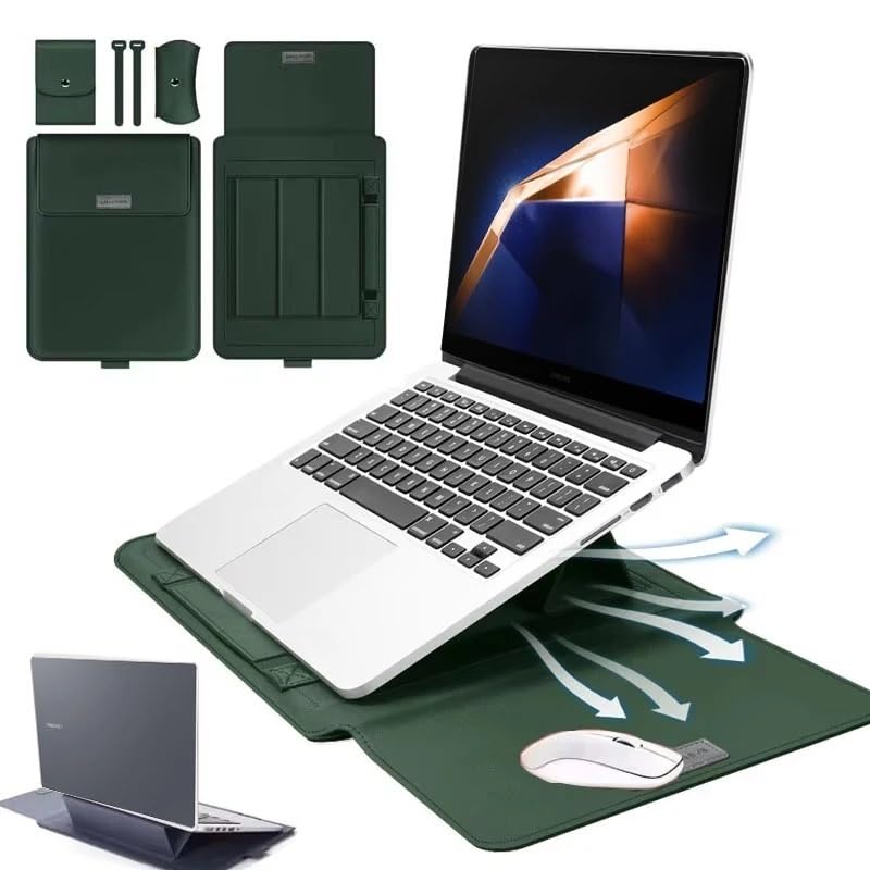 Custodia da viaggio for notebook antiacqua in PU adatta for Samsung Galaxy Book 4 5 Pro 360 14 15.6 16 Borsa for laptop Custodia con custodia a vibrazione