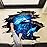Quanhaigou 3D Wall Decals Stickers Wall Murals Wallpaper Decor for Home Floor Living Room (Blue Dolphin)