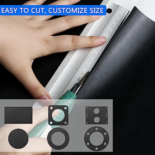 Wochitv 01 Solid Rubber Sheets Strips, 12 Inch Wide X 1/8 Inch Thick X 12 Inch Long Neoprene Rubber Rolls Perfect For Diy Gasket Material thumb #4