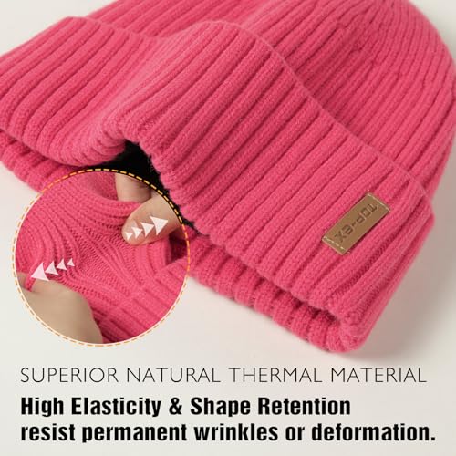 Image of TOP-EX DryKnit Waterproof L /XL /XXL Winter Fleece Lined Beanie Hat for Men Women Warm Knit Watch Skull Cap Cold Weather