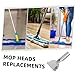 Cabilock 2pcs Stainless Steel Mop Handle Clamps Reusable Mop Dust Pusher Head Attachments