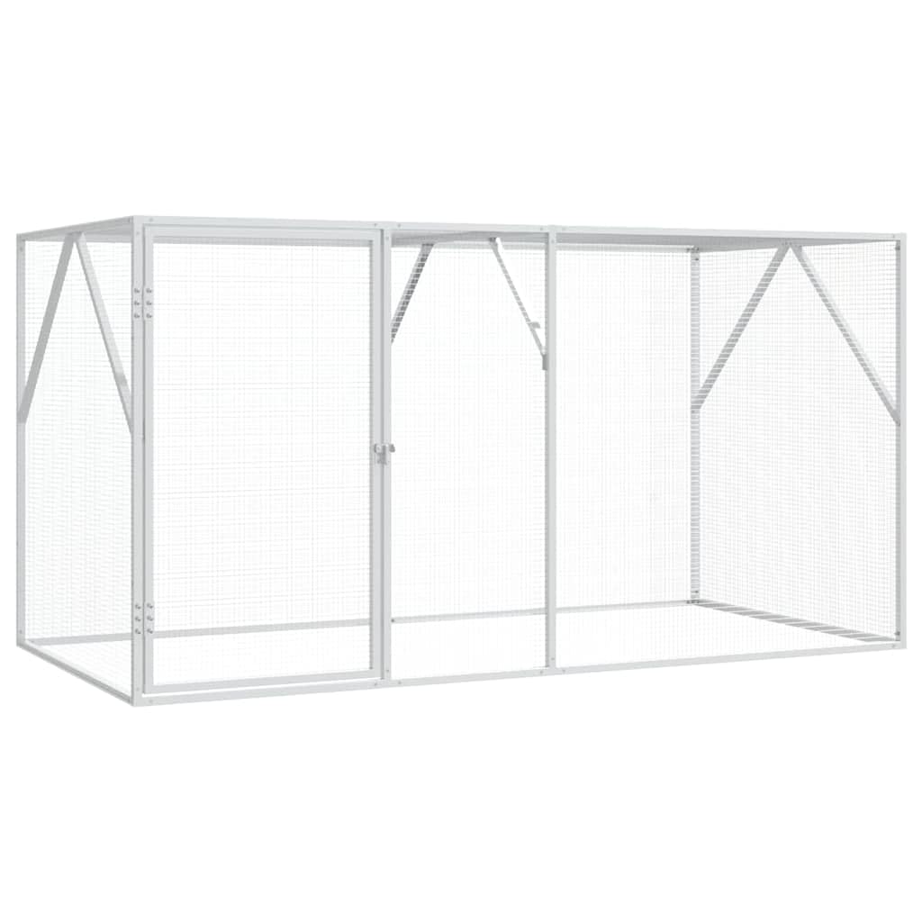 INLIFE Vogelkäfig Anthrazit 208 x 102 x 108 cm Verzinkter Stahl,Tier- & Haustierbedarf,Haustierbedarf,Vogelbedarf,Vogelkäfige & -ständer,Anthrazit,17.85 KG,4100925