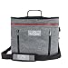 Produktbild Freshore Collapsible Travel Große tragbare isolierte Faltbare Kühler Fach Thermotasche - Mahlzeit Prep Große Lunchbox Rucksack Picknick Auto Tote mit verstellbaren Riemen (dunkelgrau)
