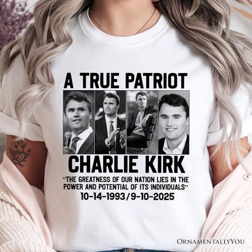 Charlie Kirk American T-Shirt, Made in The USA Memorial Tee Gift3