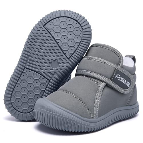 MORENDL Baby Winter Snow Boots for Infant Boys Girls Toddler Water-Resistant First Walker Shoes Warm Lining Soft Sole Anti-Slip Outdoor Booties