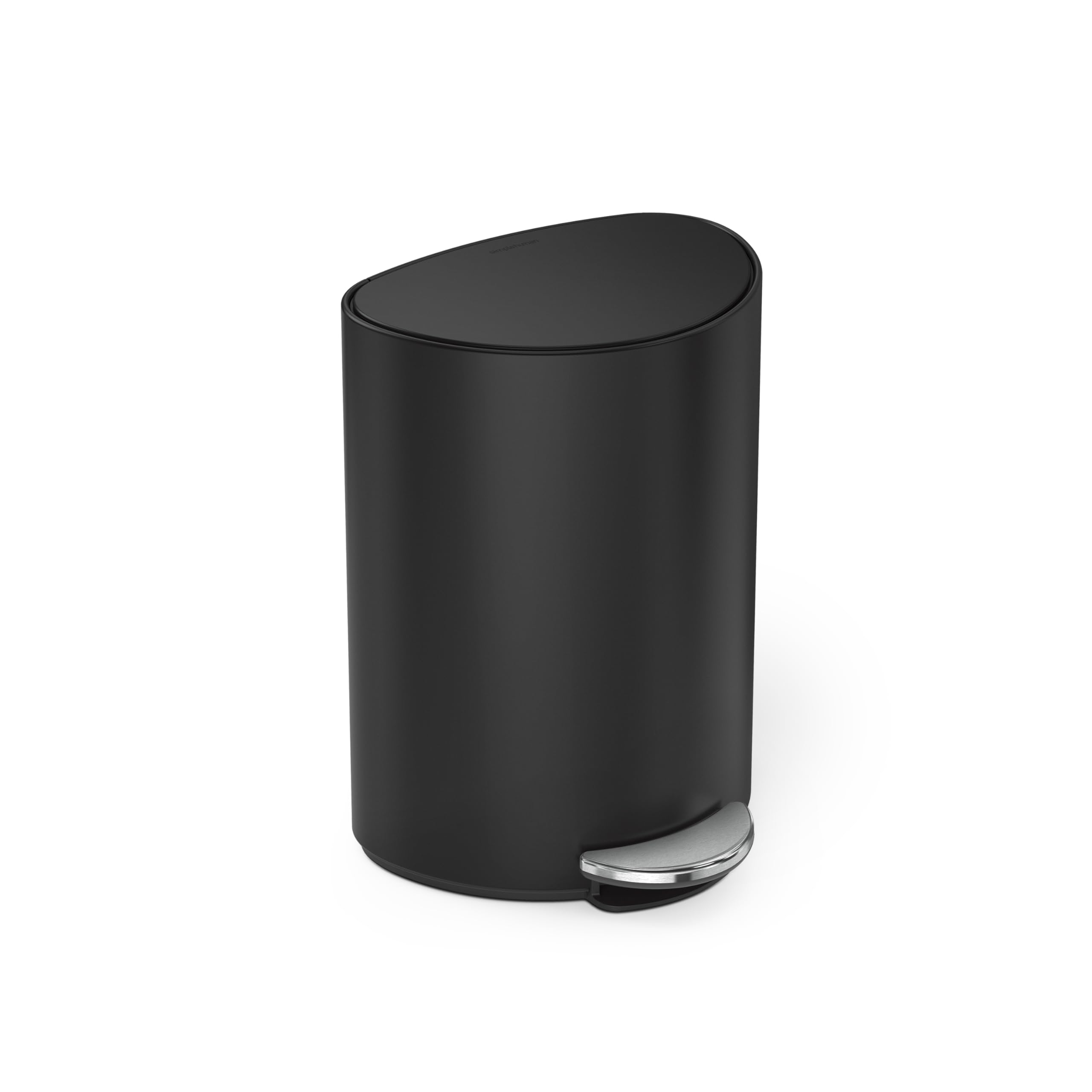 simplehuman Pedana semirotonda da 6 l, nero opaco