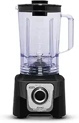 Liquidificador Arno Power Max 2200W LN78, Preto, com 4 Lâminas Powelix, Tecnologia Limpa Fácil e Design Moderno, 110V
