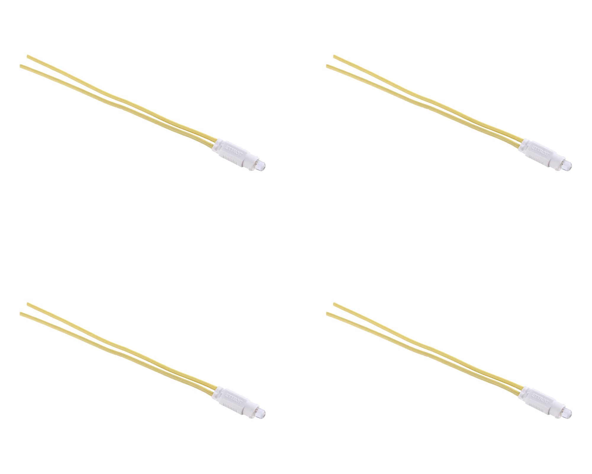 Lampada Led Per Pulsante Comando Illuminabile, Compatibile Con Bticino Living, Compatibile Con Bticino Matix (4 Pezzi, Giallo)