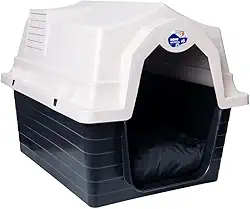 Casinha Para Cachorro N5 Com Colchonete(Bege,N4-50CM)