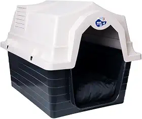 Casinha Para Cachorro N5 Com Colchonete(Bege,N4-50CM)