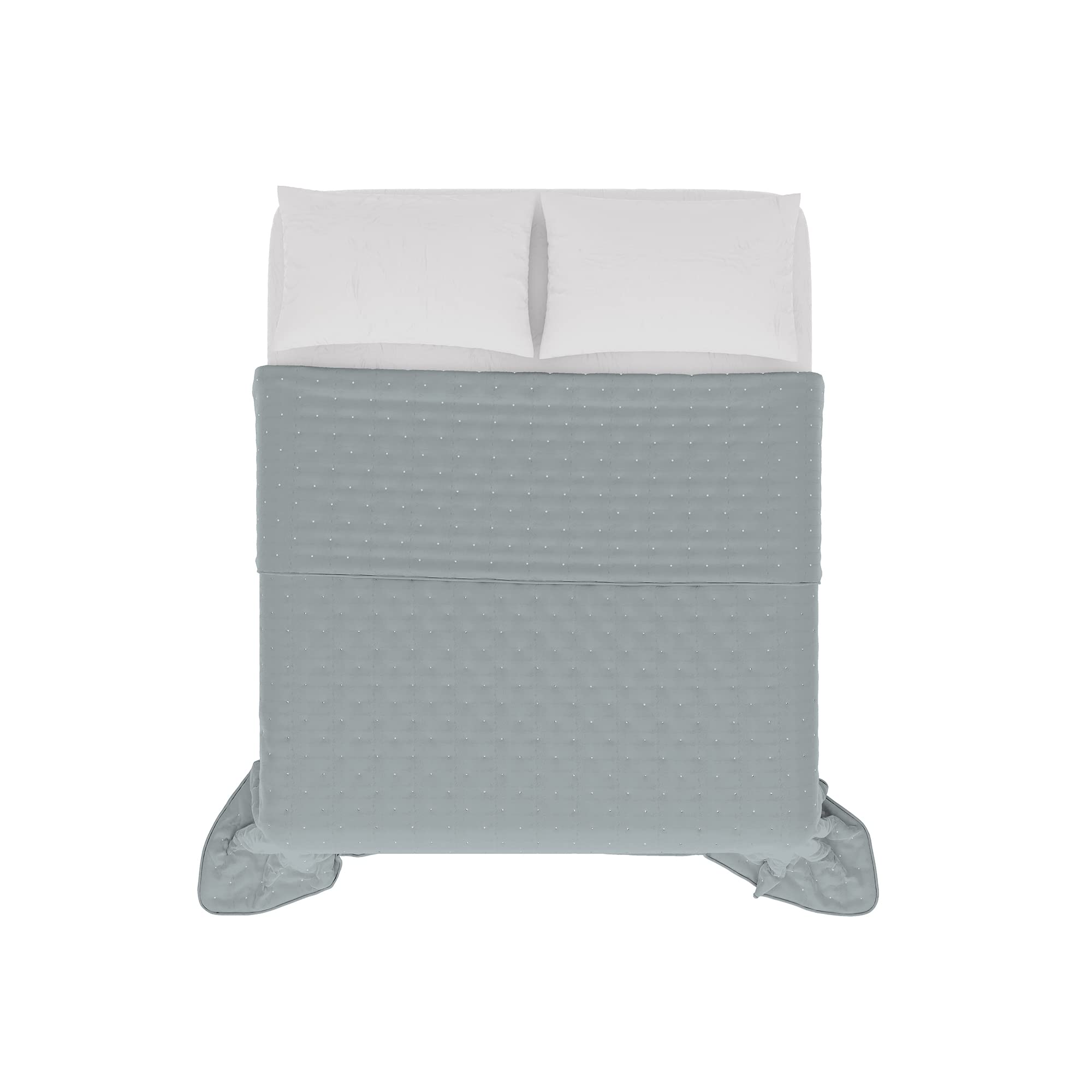 Italian Bed Linen CHIC Microfibre Summer Quilt, Dark Grey, Double