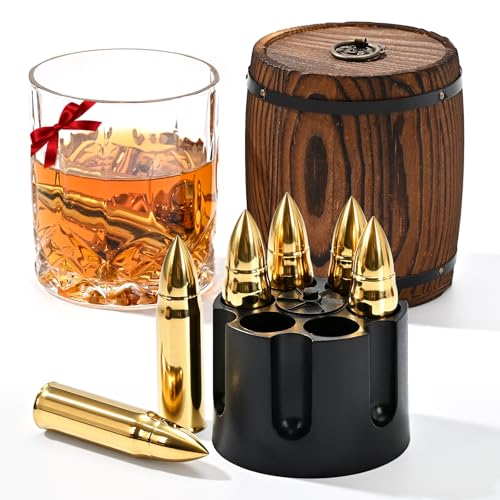 EooCoo Mens Gifts Whiskey Stones Gift Set with 6 Pcs Stones and Box