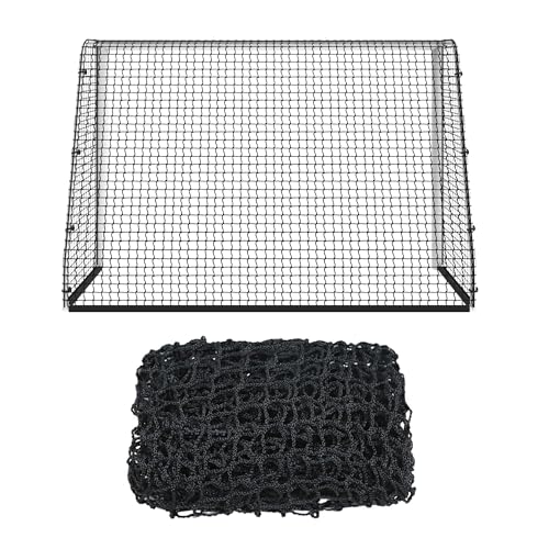 HELIORUSH Fußballnetz Tornetz aus 1000D Polyester 3X Reißfester als PE Fußball Tor Netz Ersatz für Garten Outdoor Fußballtraining Wetterfest Ersatznetz für Kinder Fußballtor (300x200x120cm)