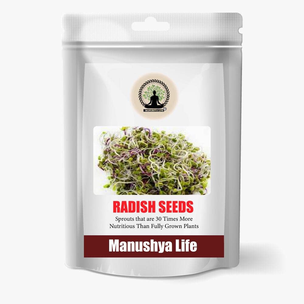 Manushya Life | Radish Seeds for Sprouting | Satvic Lifestyle | 100Gms (B0B1M6ZPNY) Amazon Price History, Amazon Price Tracker