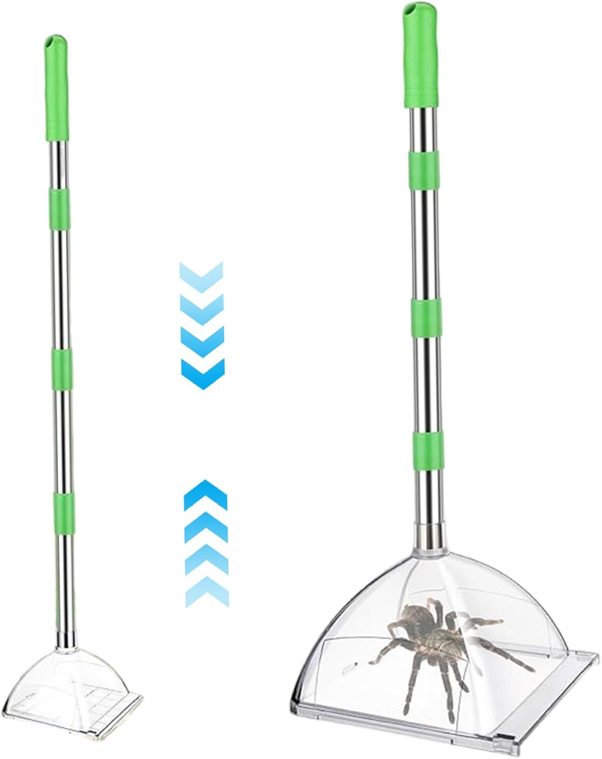 Bug Catcher, Adjustable Long Handle Spider Catcher, Eco-Friendly Lightweight Insect Collection for Catching Spiders, Bees, Cockroaches