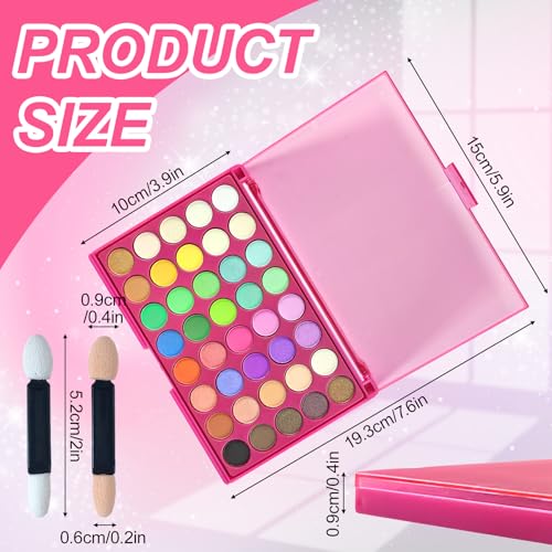 Image of 40 Colors Nail Pigment Powder Palette, Ombre Color Pigment Powder for Nails, Professional Nail Supplies Manicure DIY Accessories for Beginners Home, B