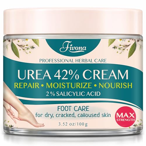 Best Medicated Cream for Cracked Heels for Women Over 50: Your Complete Healing Guide 4 FIVONA 42% Urea Foot Cream for Thick, Rough Dry Skin - Maximum Strength Callus Softening with 2% Salicylic Acid, Tea Tree & Aloe Vera, 100g (3.5 oz) - Deep Moisturizing Foot Care