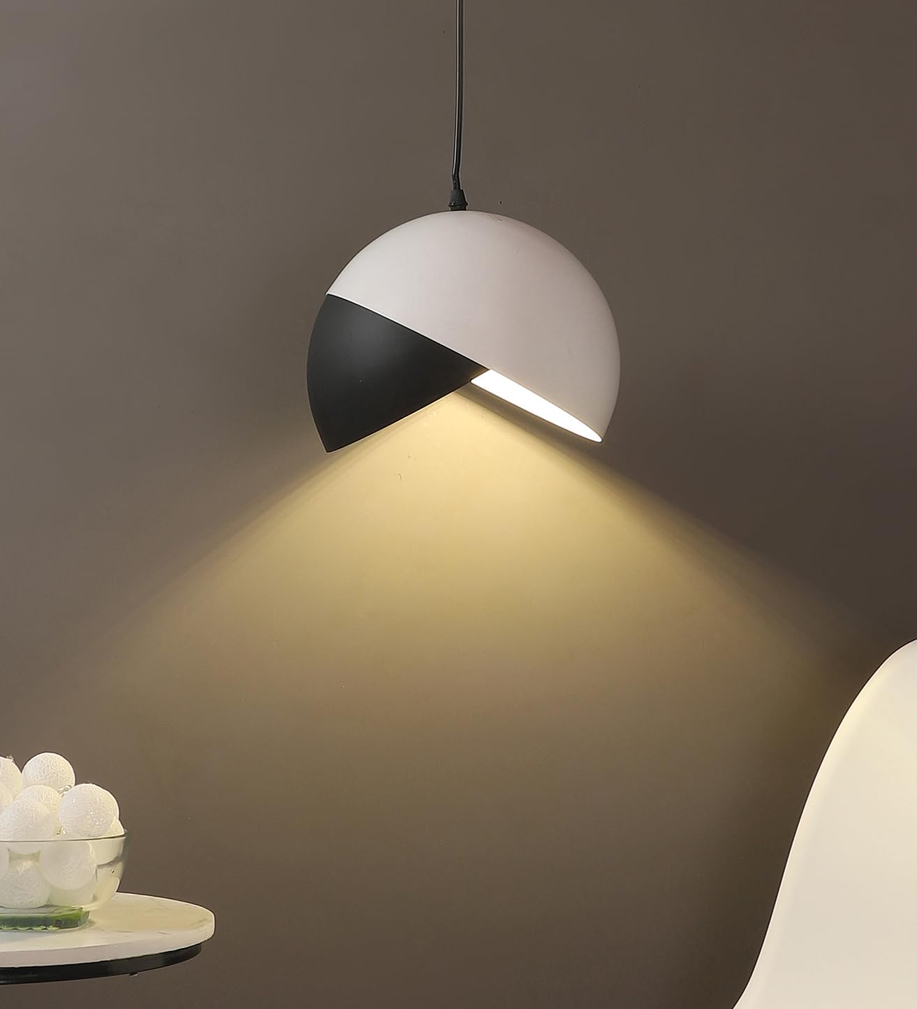 MONI Lights Celling Hanging Light for Room, Table, Holl, Garden House Decoration Pendants Light of Pattern Aluminium in Color Black ML-050BLK(Pack of 2)