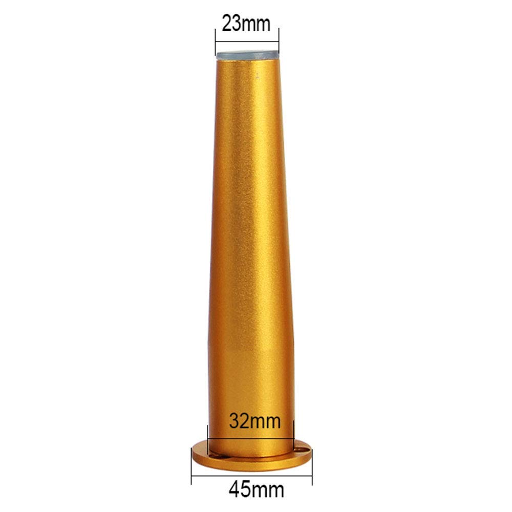 Gambe per mobili a Cono, Gambe per Divano Moderne in Metallo con Base in Ottone, Accessori per armadietti, poggiapiedi, Nere, dritte, 30 cm/11,8 Pollici.