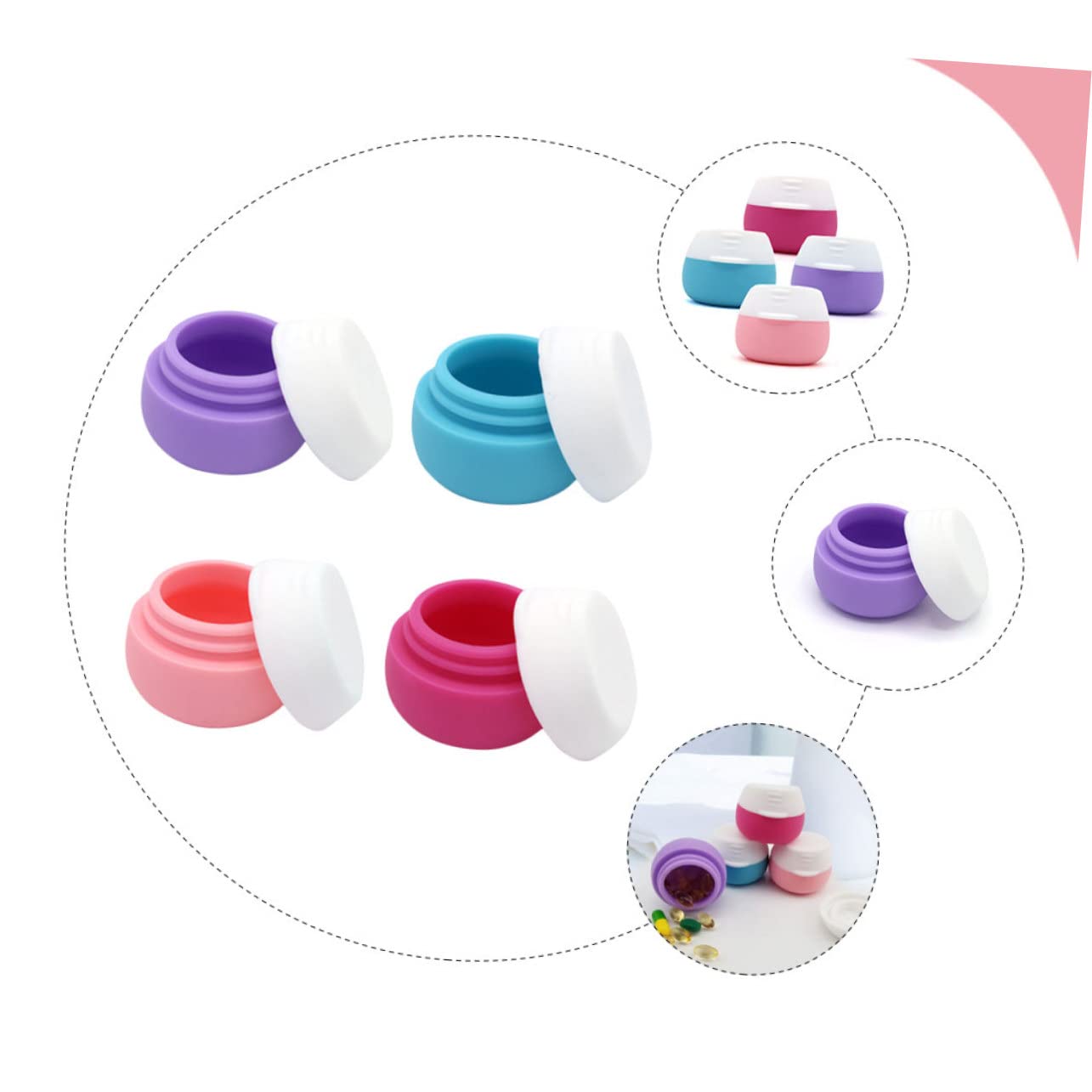 Didiseaon 8piezas Botellas De Almacenamiento De Crema Para Viaje Envases Rellenables Para Cosméticos Perfectos Para Lociones y Maquillaje y Duradero Para Viajes y Uso Diario