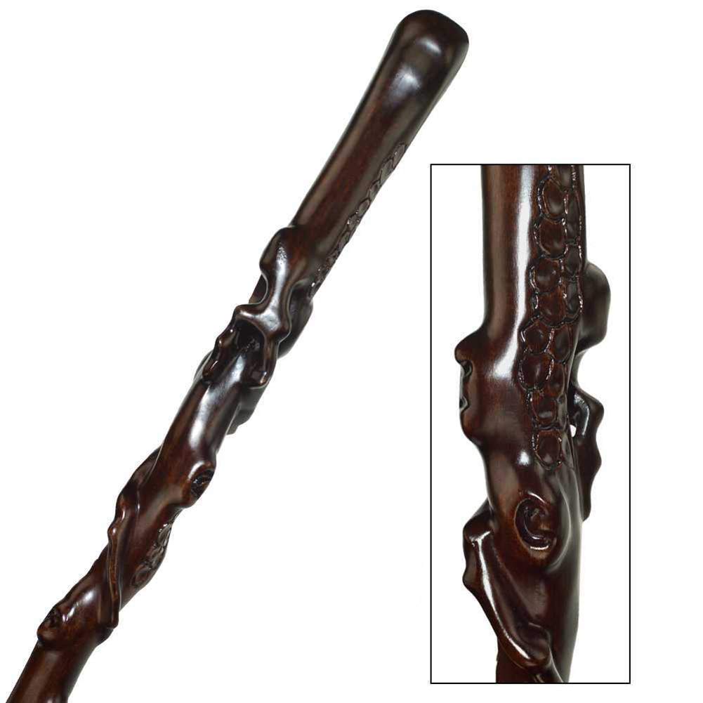 Bastone da Passeggio in Legno Massiccio, Bastone da Passeggio Antiscivolo Leggero Portatile per Escursionismo, Trekking, Campeggio, Viaggi, Arrampicata, 90 Cm,Stampelle Times