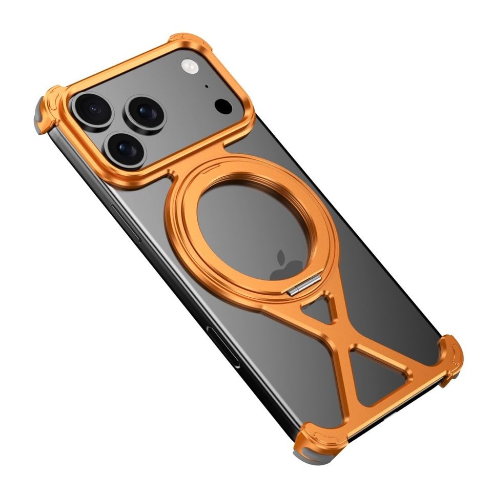 Coque magnétique iPhone 16 Pro antichoc en métal sans bordure