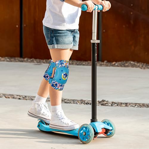 Image of Kids Elbow and Knee Pads, Protective Gear Set, Adjustable Straps