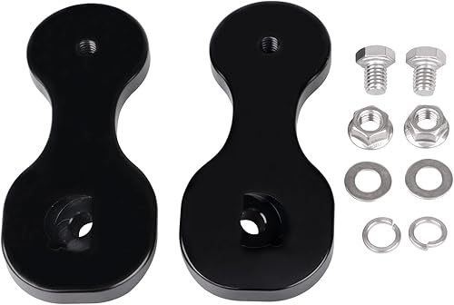 Adaptador de soportes de espejo retrovisor de motocicleta negro compatible con Harley Touring Batwing Bagger Electra Glide Street Glide Tri Glide