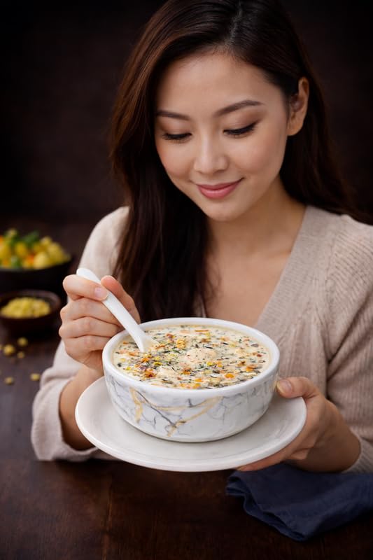 Image of Ariya Melamine French Soup Bowl Set Black Gold Harmony Collection Set of 4