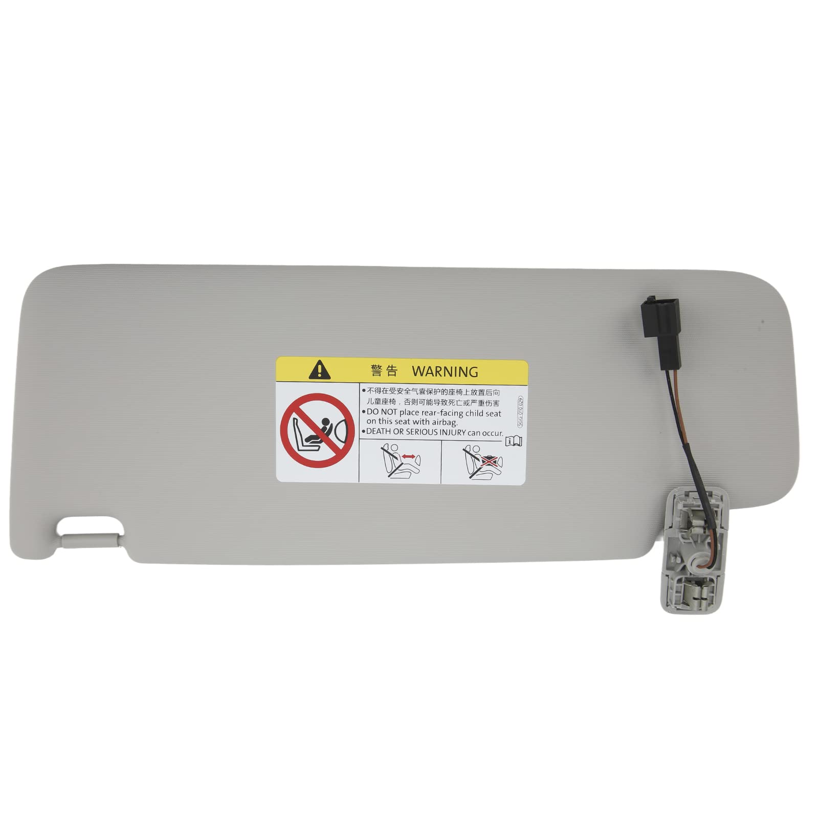 Aramox Aletta Parasole Destra, Visiera Parasole Interna Anteriore Auto Destra ABS Plastica Panno di Ricambio Grigio per MK7 2014‑2017 OE: 5GG857552