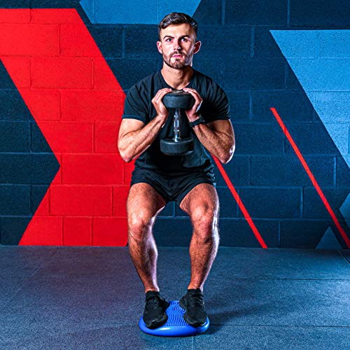 METIS-Wobble-Cushion-Trainer-Blue-Exercise-Balance-Disc-Fitness-Stability-Core-Training-Physical-Therapy-Dual-Sided-Wobble-Seat-Board-with-Hand-Pump
