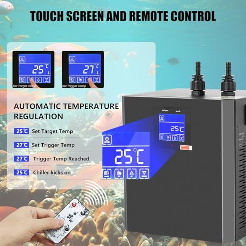 Image of 79-Gallon Aquarium Chiller,1 /3 HP Chiller, Ultra-Quiet Energy-Saving Cooling System, Suitable for Saltwater and Freshwater Fish Tank - Ideal for Aquatic Plants Axolotl