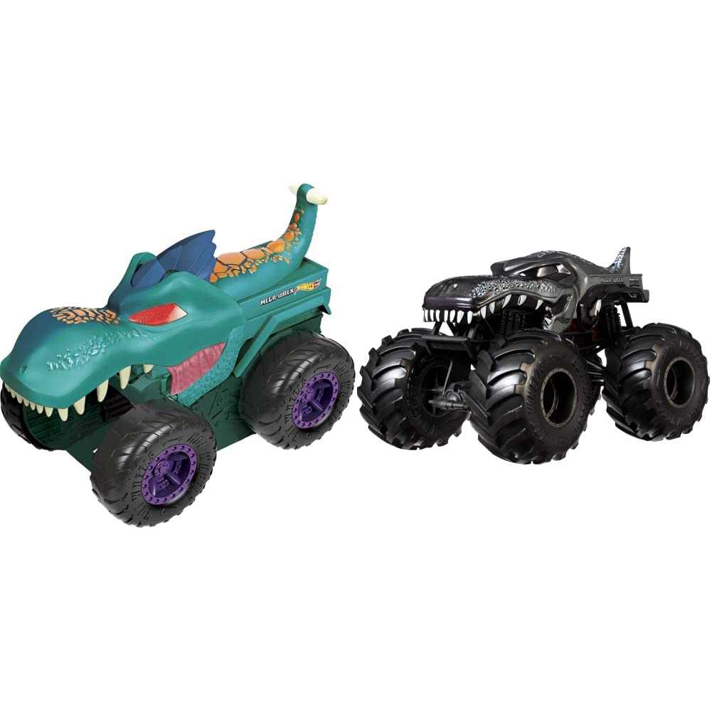 Buy Hot Wheels Monster Trucks Car Chompin' Mega Wrex Giant Vehicle
